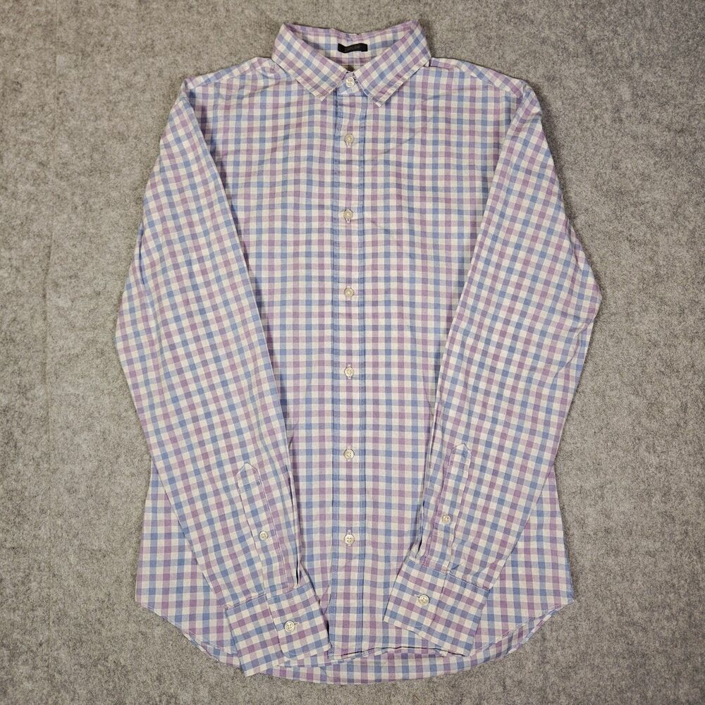 J.Crew Crewcuts Boys Premium Ludlow Purple Plaid Button Up Shirt Preppy Size 16